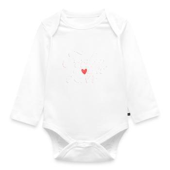 Feel the love - Baby Bio-Langarm-Body - Weiß - Vorne
