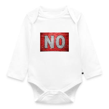 No Brick Wall Graffiti - Organic Longsleeve Baby Bodysuit - white - Front
