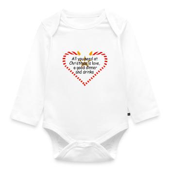 Devise de Noël - Body Bébé bio manches longues - blanc - Devant