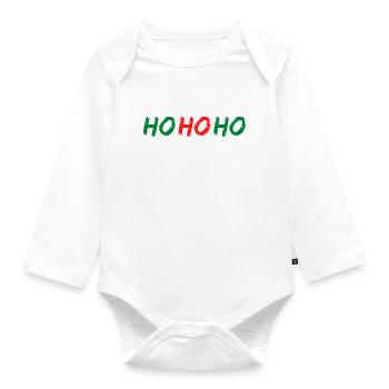 HO HO HO - Body Bébé bio manches longues - blanc - Devant