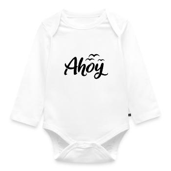 Ahoy - Organic Longsleeve Baby Bodysuit - white - Front