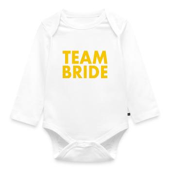 Team bride - Body Bébé bio manches longues - blanc - Devant