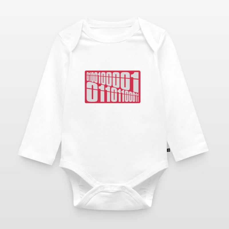 Langage de programme de code binaire Body Bébé bio manches longues
