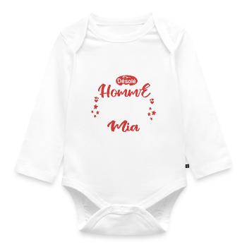 Cadeau Homme déja pris par Mia - Body Bébé bio manches longues - blanc - Devant