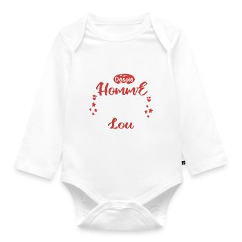 Cadeau Homme déja pris par Lou - Body Bébé bio manches longues - blanc - Devant