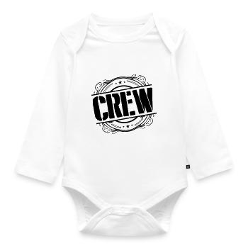 Crew stamps - Organic Longsleeve Baby Bodysuit - white - Front