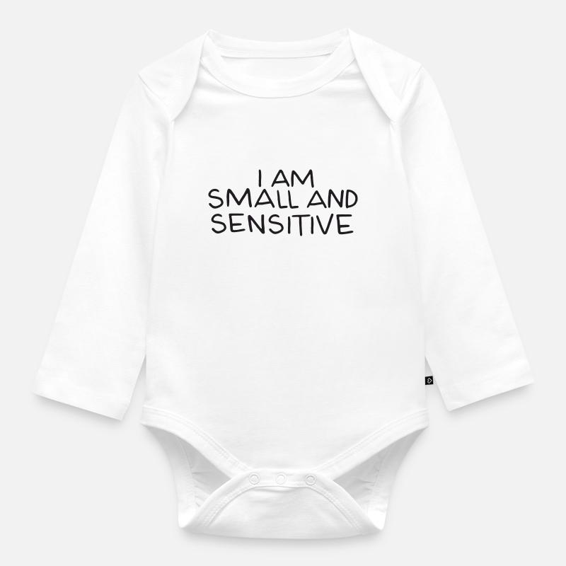 Petit et sensible - Body Bébé bio manches longues - blanc