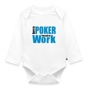 Poker - Organic Longsleeve Baby Bodysuit - white - Front
