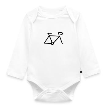 Bicycle - Organic Longsleeve Baby Bodysuit - white - Front