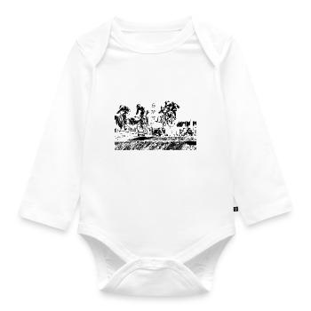 bmx - Body Bébé bio manches longues - blanc - Devant