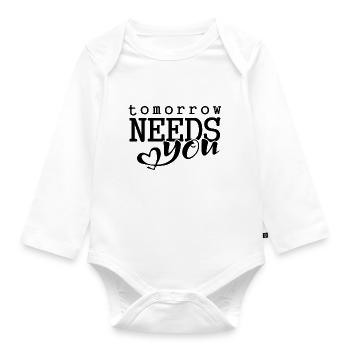 Morgen heeft u nodig - Baby bio-rompertje met lange mouwen - wit - Voor