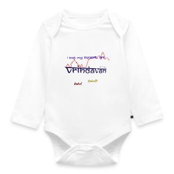 i lost my heart in vrindavan - Baby Bio-Langarm-Body - Weiß - Vorne