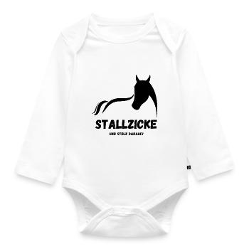 Stallzicke - Baby Bio-Langarm-Body - Weiß - Vorne