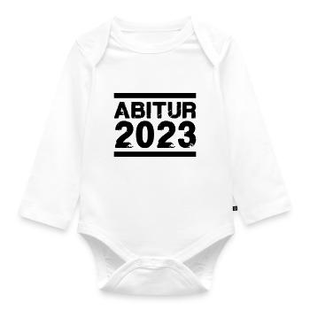 abitur 2023 - Baby Bio-Langarm-Body - Weiß - Vorne