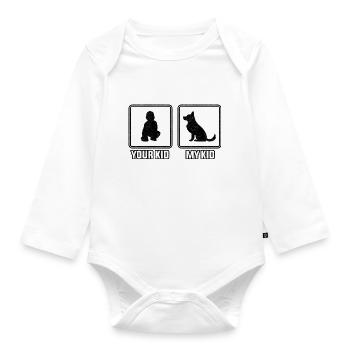 Ton enfant mon enfant - Body Bébé bio manches longues - blanc - Devant