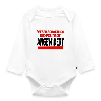angewidert - Baby Bio-Langarm-Body - Weiß - Vorne