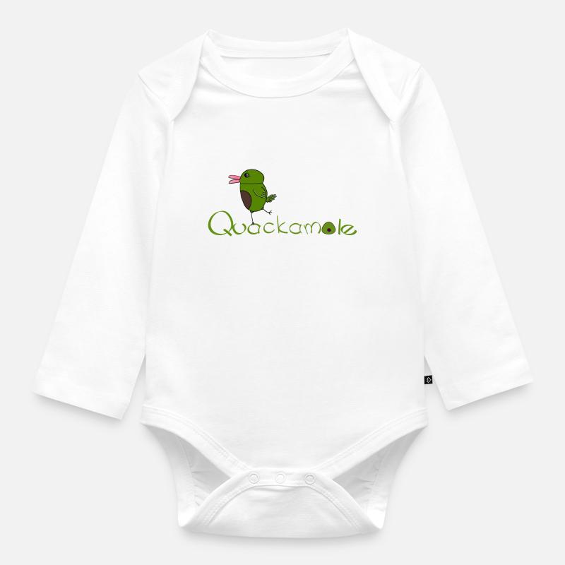 Quackamole - Baby Bio-Langarm-Body - Weiß