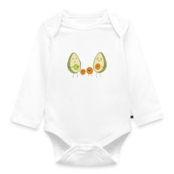 Schwanger Baby Mutter Schwangerschaft Verkündung - Baby Bio-Langarm-Body - Weiß - Vorne