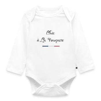 Chic à la française - Body Bébé bio manches longues - blanc - Devant