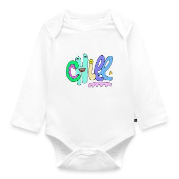 Chill doch - Baby Bio-Langarm-Body - Weiß - Vorne