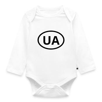 Astronomical unit - Organic Longsleeve Baby Bodysuit - white - Front