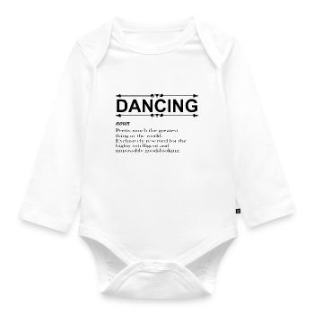 Dancing Dance Music - Organic Longsleeve Baby Bodysuit - white - Front