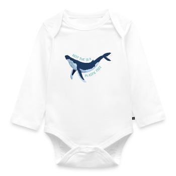 Meerestiere - Baby Bio-Langarm-Body - Weiß - Vorne