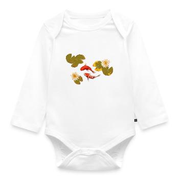 Meerestiere - Baby Bio-Langarm-Body - Weiß - Vorne