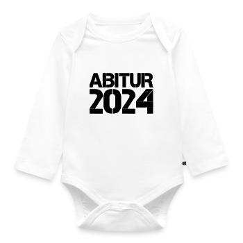 abitur 2024 - Baby Bio-Langarm-Body - Weiß - Vorne