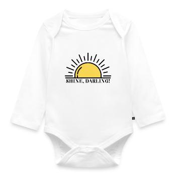 Shine Darling - Organic Longsleeve Baby Bodysuit - white - Front