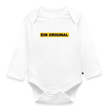 Ein Original - Baby Bio-Langarm-Body - Weiß - Vorne