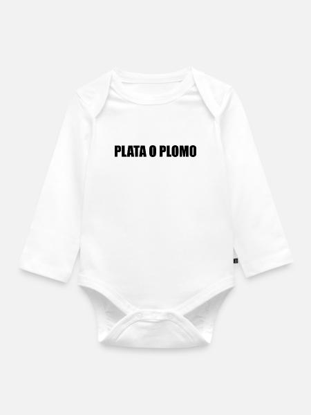 PLATA O PLOMO - Baby Bio-Langarm-Body - Weiß