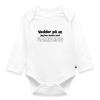 Ich wette, ich kann mit dem Spielen aufhören - Baby Bio-Langarm-Body - Weiß - Vorne