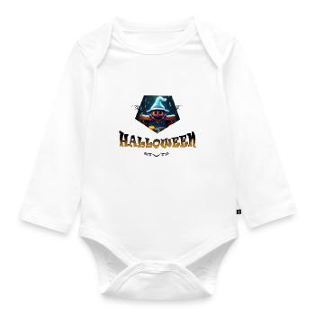 Halloween 2023 Crapaud monstre chapeauté - Body Bébé bio manches longues - blanc - Devant