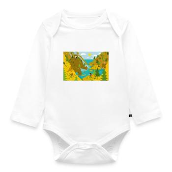 Felsgolems - Baby Bio-Langarm-Body - Weiß - Vorne