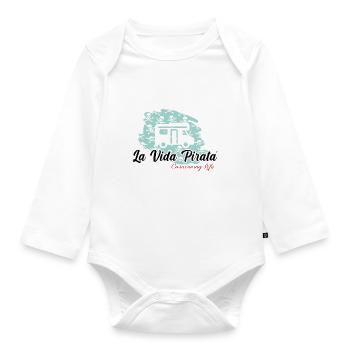 La Vida Pirata Kollektion - Caravaning Life - Baby Bio-Langarm-Body - Weiß - Vorne