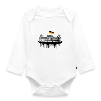 Reichstag Berlin | Reichstag building in Berlin - Organic Longsleeve Baby Bodysuit - white - Front
