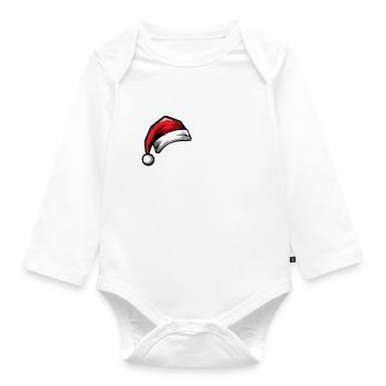 90 Number Christmas - Organic Longsleeve Baby Bodysuit - white - Front