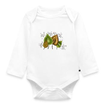 Liste - Baby Bio-Langarm-Body - Weiß - Vorne