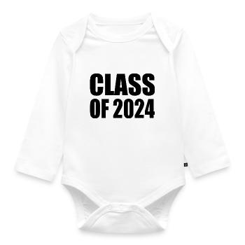 Class of 2024 - Organic Longsleeve Baby Bodysuit - white - Front