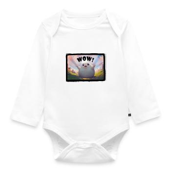 WOW! - Baby Bio-Langarm-Body - Weiß - Vorne