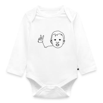 baby victory - Baby Bio-Langarm-Body - Weiß - Vorne