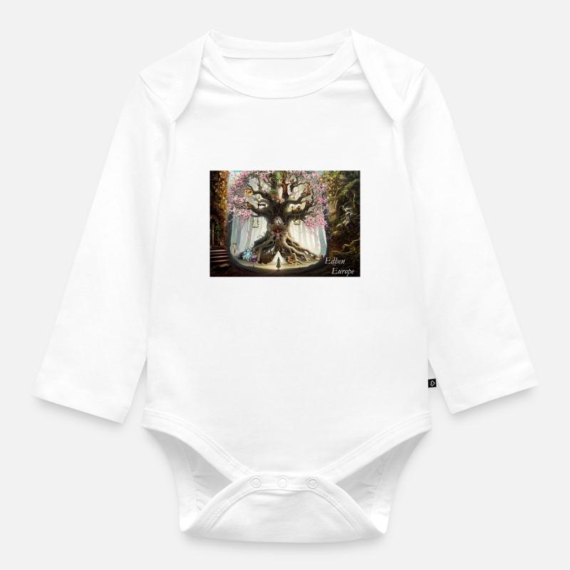 Baumdrache - Baby Bio-Langarm-Body - Weiß