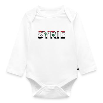 Drapeau Syrie - Body Bébé bio manches longues - blanc - Devant