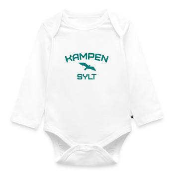 Sylt - North Sea - Germany - Kampen - Island - Organic Longsleeve Baby Bodysuit - white - Front