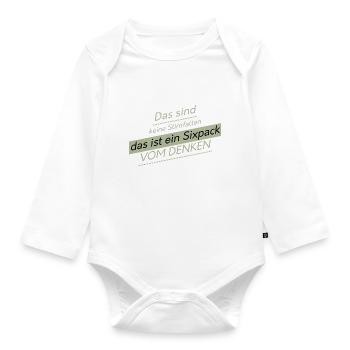 witzige Geschenkidee - Baby Bio-Langarm-Body - Weiß - Vorne
