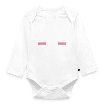 construction carpenter americas jokes - Baby Bio-Langarm-Body - Weiß - Vorne