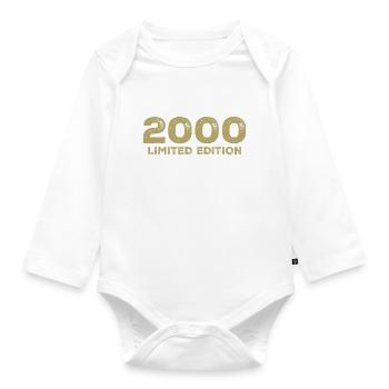 Geburtstagsgeschenk Jahrgang 2000 Jahrgang 2000 - Baby Bio-Langarm-Body - Weiß - Vorne