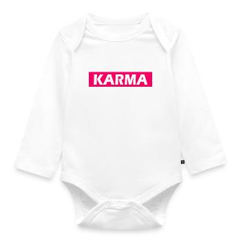 Karma - Organic Longsleeve Baby Bodysuit - white - Front