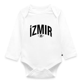 Izmir 35 Turkey Turkiye Gift Holiday TR Türk - Organic Longsleeve Baby Bodysuit - white - Front